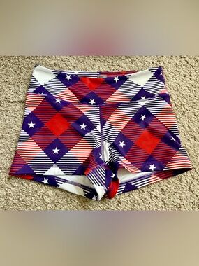 NWT The Barbell Cartel Women’s Comp Short 2.0 Patriotic Stars & Stripes Shorts M